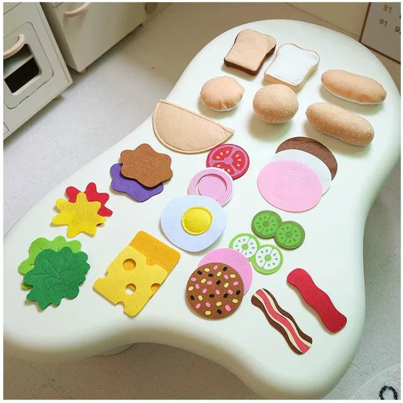 Kids Outdoor Kitchen Accessories - Vilt Burger Sandwich Set 28/10 STUKS