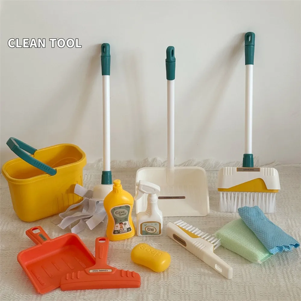 Kids Outdoor Broom - 12 stks/set Kids Cleaning Set Huishoudelijk
