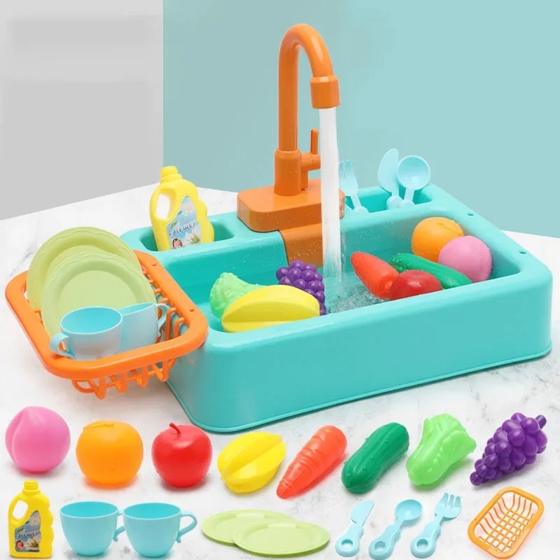 Kids Outdoor Kitchen Accessories - Speelgoedset met een plastic keukengootsteen voor