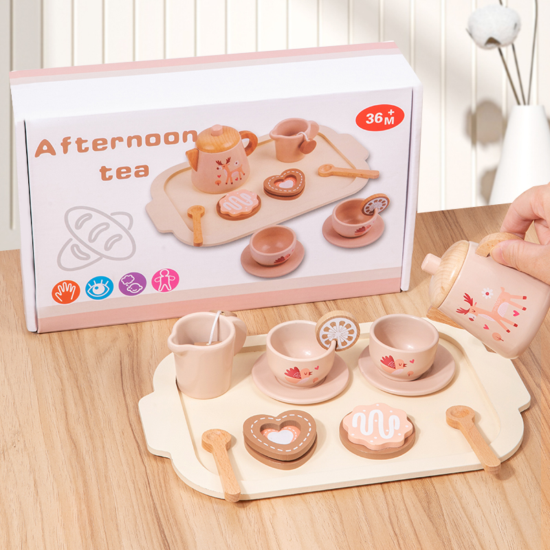 Afternoon Tea Set Houten speel - Kids Outdoor Kitchen Accessories recensie en prijs
