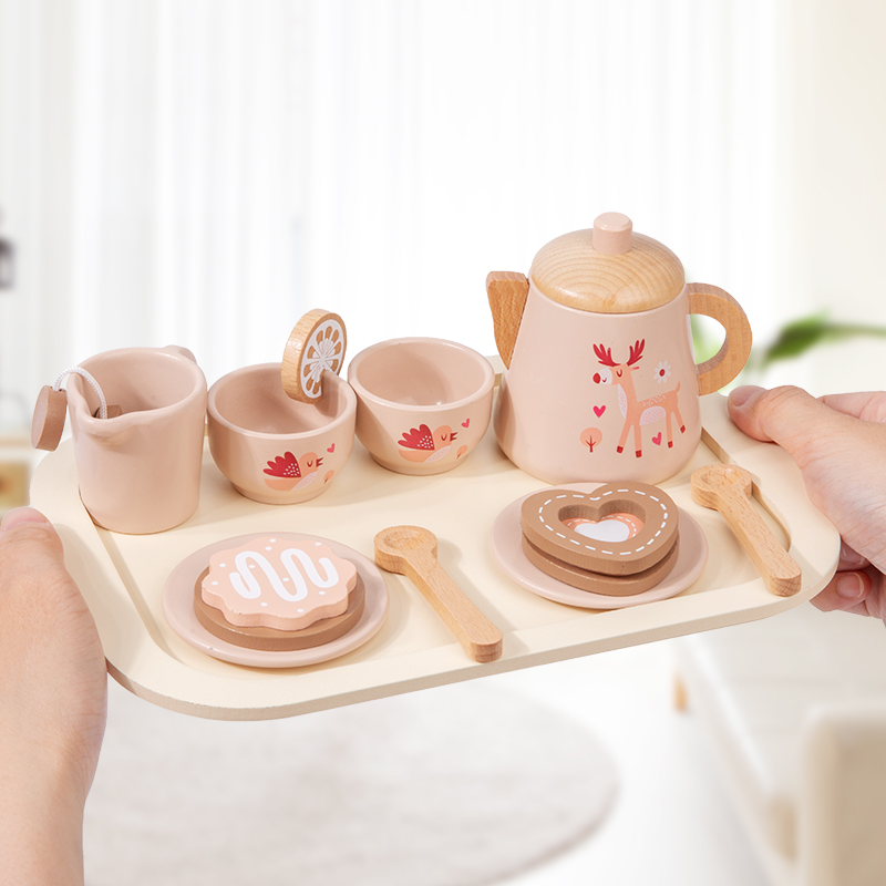 Afternoon Tea Set Houten speel - Kids Outdoor Kitchen Accessories recensie en prijs