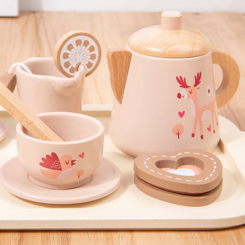 Afternoon Tea Set Houten speel - Kids Outdoor Kitchen Accessories recensie en prijs