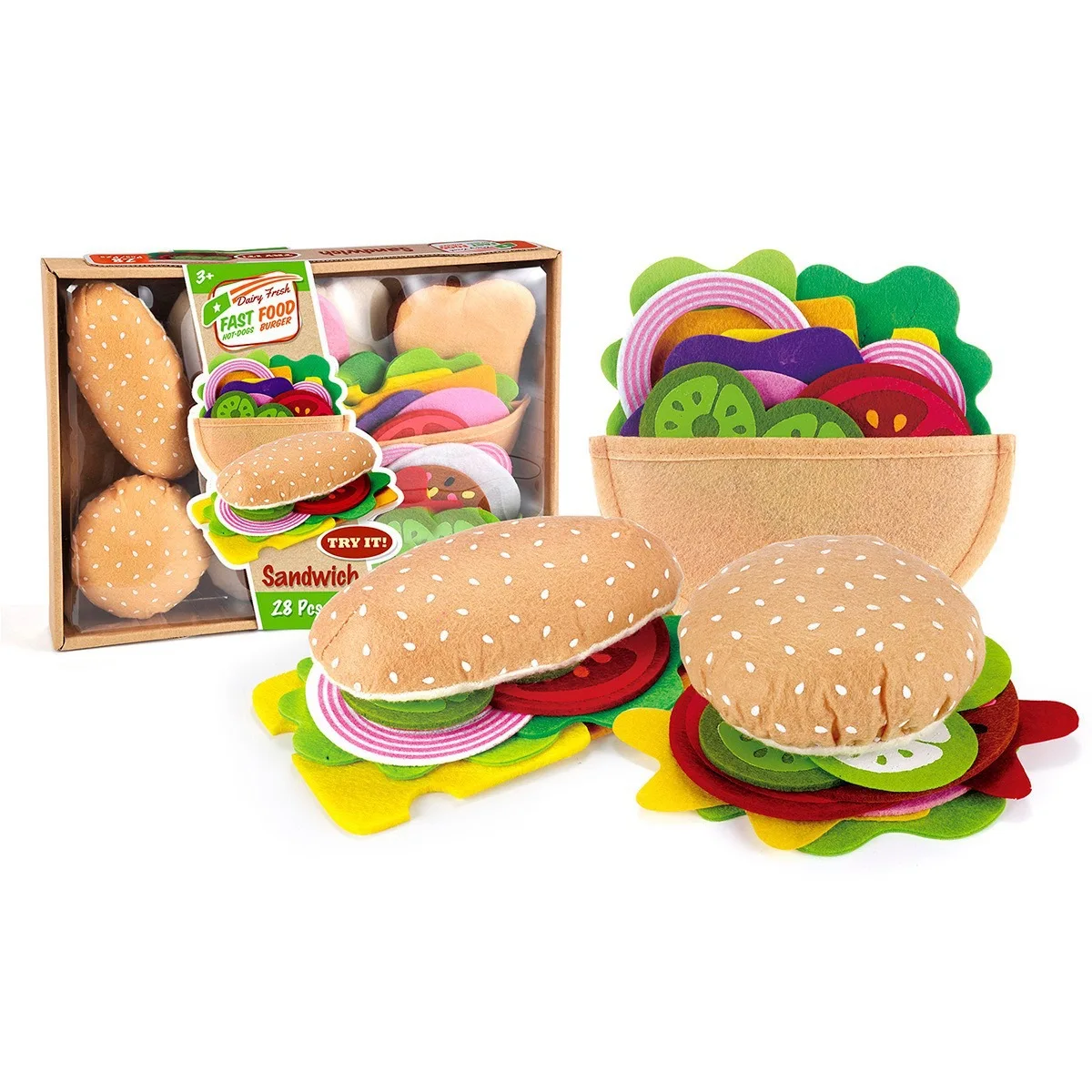 Vilt Burger Sandwich Set 28/10 - Kids Outdoor Kitchen Accessories recensie en prijs